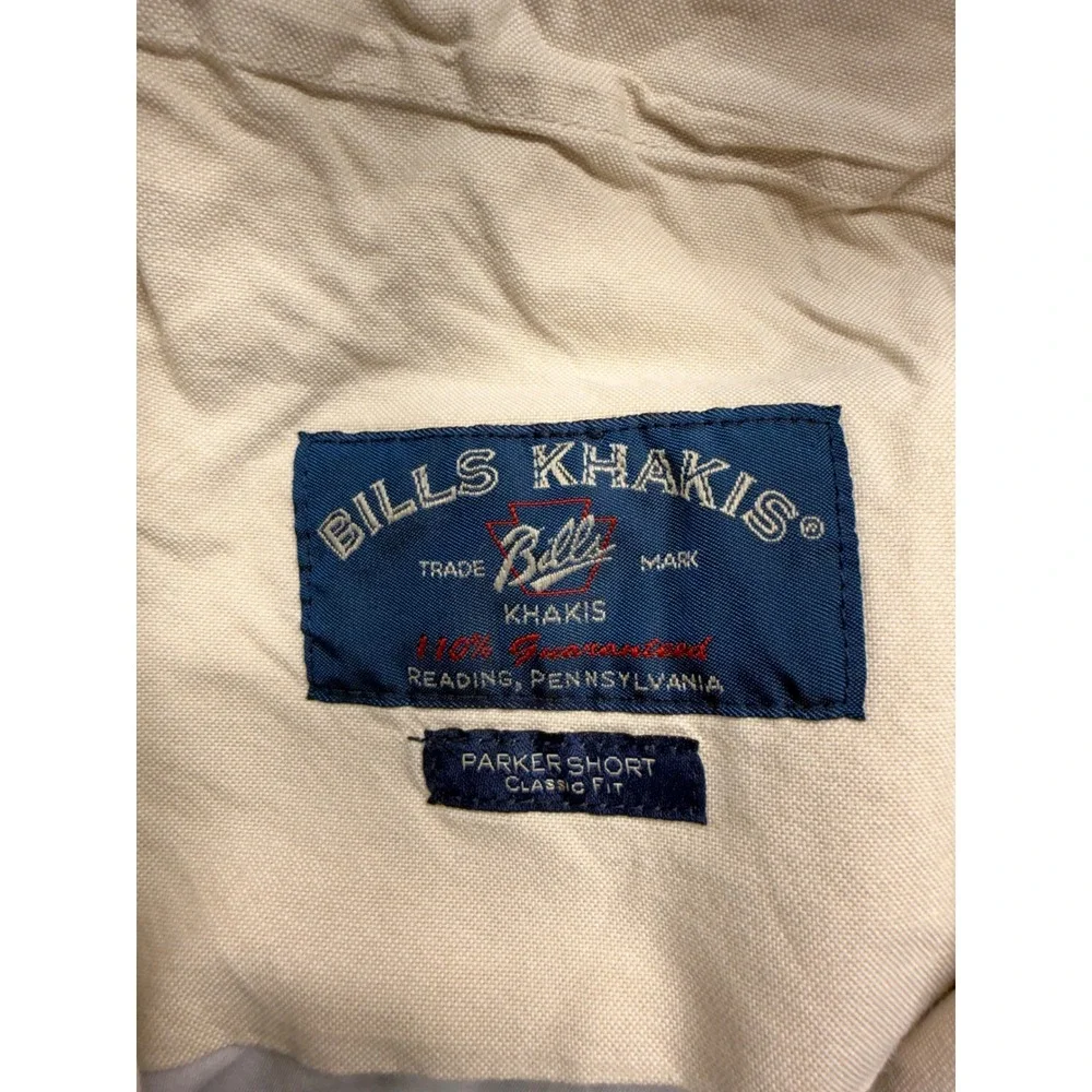 Bills Khakis Parker Short Classic Fit Mens 37 Light Khaki Cotton Made in USA